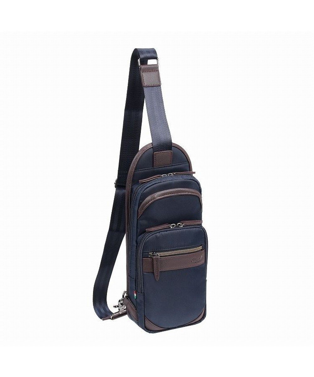 【エース バッグズ アンド ラゲッジ/ACE BAGS & LUGGAGE / MEN】のArcapel アルカペル スペイド ボディバッグ 17422 メンズバッグ お出かけ ワンショルダー 斜め掛け インテリア・キッズ・メンズ・レディースファッション・服の通販 founy(ファニー) 　ファッション　Fashion　メンズファッション　MEN　バッグ　Bag/Men　ショルダー　Shoulder　ポケット　Pocket　メンズ　Mens　ネイビー×ブラウン|ID: prp329100003526868 ipo3291000000029087001