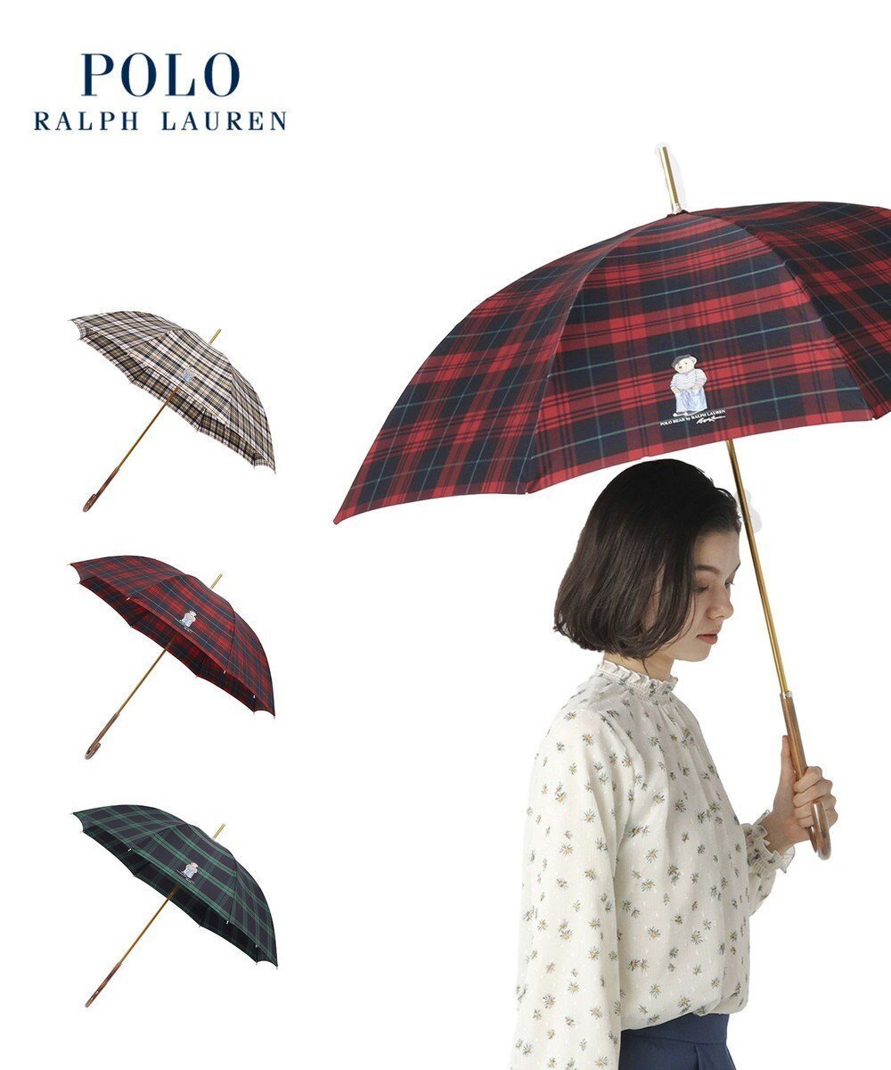 【ムーンバット/MOONBAT】のPOLO RALPH LAUREN 長傘 チェック ポロベア ワンポイント インテリア・キッズ・メンズ・レディースファッション・服の通販 founy(ファニー) 　ファッション　Fashion　レディースファッション　WOMEN　傘 / レイングッズ　Umbrellas/Rainwear　アイビー　Ivy　チェック　Check　ニューヨーク　New York　ワンポイント　One Point　傘　Umbrella　マッケンジー|ID: prp329100003529735 ipo3291000000028390163