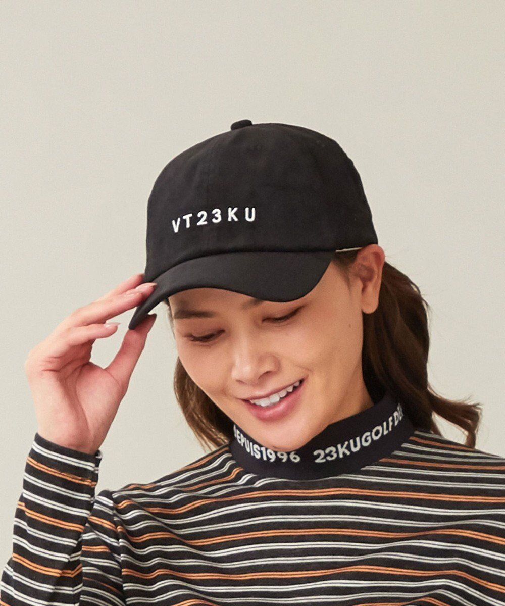 【23区 ゴルフ/NIJYUSANKU GOLF】の【WOMEN】コーデュロイ キャップ インテリア・キッズ・メンズ・レディースファッション・服の通販 founy(ファニー) 　ファッション　Fashion　レディースファッション　WOMEN　帽子　Hats　キャップ　Cap　コーデュロイ　Corduroy　フロント　Front　帽子　Hat　ブラック系|ID: prp329100003535359 ipo3291000000028388774