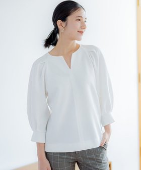 【組曲/KUMIKYOKU】 タックスリーブカルゼ カットソー人気、トレンドファッション・服の通販 founy(ファニー) ファッション Fashion レディースファッション WOMEN トップス・カットソー Tops/Tshirt シャツ/ブラウス Shirts/Blouses ロング / Tシャツ T-Shirts カットソー Cut and Sewn カットソー Cut And Sew ジャージ Jersey スリット Slit スリーブ Sleeve ツイル Twill バランス Balance フロント Front ボトム Bottom A/W・秋冬 Aw・Autumn/Winter・Fw・Fall-Winter 再入荷 Restock/Back In Stock/Re Arrival エレガント 上品 Elegant |ID:prp329100003538431