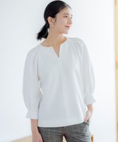 【組曲/KUMIKYOKU】のタックスリーブカルゼ カットソー 人気、トレンドファッション・服の通販 founy(ファニー) ファッション Fashion レディースファッション WOMEN トップス・カットソー Tops/Tshirt シャツ/ブラウス Shirts/Blouses ロング / Tシャツ T-Shirts カットソー Cut and Sewn カットソー Cut And Sew ジャージ Jersey スリット Slit スリーブ Sleeve ツイル Twill バランス Balance フロント Front ボトム Bottom A/W・秋冬 Aw・Autumn/Winter・Fw・Fall-Winter 再入荷 Restock/Back In Stock/Re Arrival エレガント 上品 Elegant |ID:prp329100003538431