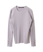 【イェッカ ヴェッカ/YECCA VECCA】の袖釦クルーネックリブニット Lavender|ID: prp329100003540145 ipo3291000000029478262