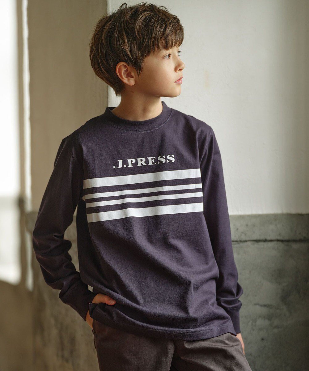 【ジェイ プレス/J.PRESS / KIDS】の【110-130cm】BORDER×COMBI カットソー インテリア・キッズ・メンズ・レディースファッション・服の通販 founy(ファニー) 　ファッション　Fashion　キッズファッション　KIDS　トップス・カットソー　Tops/Tees/Kids　2023年　2023　2023-2024秋冬・A/W　Aw/Autumn/Winter//Fw/Fall-Winter/2023-2024　A/W・秋冬　Aw・Autumn/Winter・Fw・Fall-Winter　冬　Winter　カットソー　Cut And Sew　パーカー　Hoodie　ボーダー　Border　長袖　Long Sleeve　ネイビー系|ID: prp329100003540360 ipo3291000000029385714