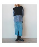 【イェッカ ヴェッカ/YECCA VECCA】のデニムスリットロングスカート Light Indigo|ID: prp329100003546541 ipo3291000000028387952