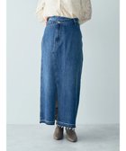 【イェッカ ヴェッカ/YECCA VECCA】のデニムスリットロングスカート Indigo|ID: prp329100003546541 ipo3291000000028387955