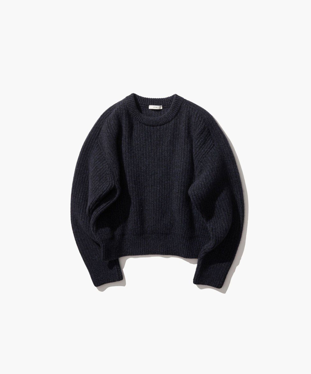 【エイトン/ATON】のWOOL CASHMERE SILK クルーネックセーター インテリア・キッズ・メンズ・レディースファッション・服の通販 founy(ファニー) 　ファッション　Fashion　レディースファッション　WOMEN　トップス・カットソー　Tops/Tshirt　ニット　Knit Tops　カシミヤ　Cashmere　シルク　Silk　セーター　Sweater　ダメージ　Damage　バランス　Balance　再入荷　Restock/Back In Stock/Re Arrival　A/W・秋冬　Aw・Autumn/Winter・Fw・Fall-Winter　NAVY|ID: prp329100003549502 ipo3291000000030267613