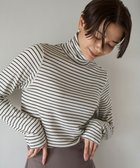 【アンフィーロ 自由区/UNFILO】の【新色追加/洗える】コットンカシミヤ タートルネックカットソー エクリュ×ブラック|ID: prp329100003553121 ipo3291000000032542518