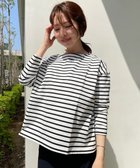 【アンフィーロ 自由区/UNFILO】の【洗える】ボーダーワイドTシャツ [NEW]オフ×ブラックボーダー|ID: prp329100003558141 ipo3291000000025999002