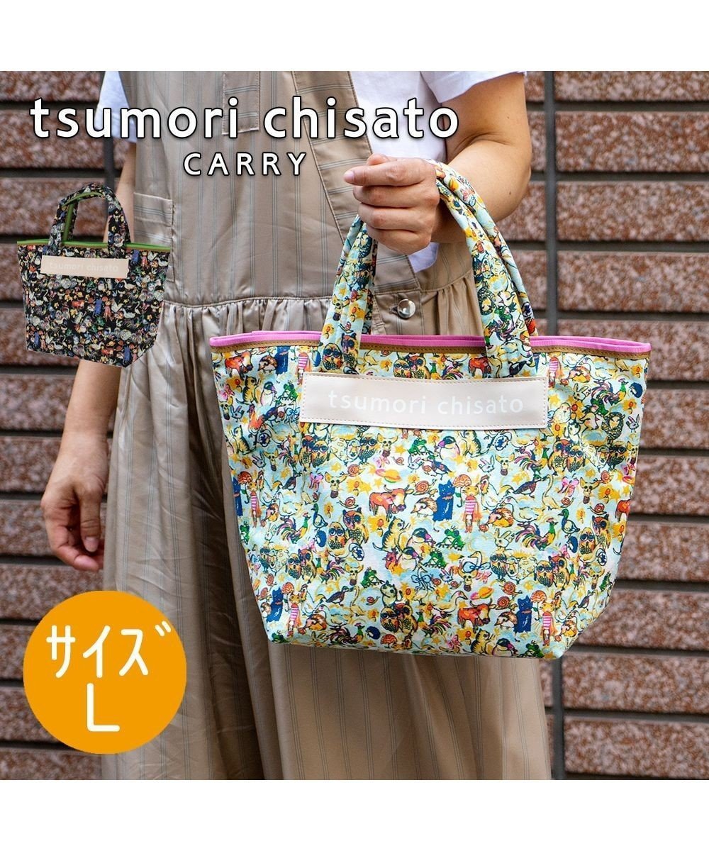 【ツモリチサト キャリー/tsumori chisato CARRY】の森のどうぶつたち ハンドバッグ 中サイズ インテリア・キッズ・メンズ・レディースファッション・服の通販 founy(ファニー) 　ファッション　Fashion　レディースファッション　WOMEN　ハンドバッグ　Handbag　バランス　Balance　プリント　Print　ボンディング　Bonding　ポケット　Pocket　ホワイト|ID: prp329100003566222 ipo3291000000028383020