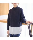 【エニィ スィス/any SiS】の【2SET】ニットレイヤード セット 人気、トレンドファッション・服の通販 founy(ファニー) ファッション Fashion レディースファッション WOMEN トップス・カットソー Tops/Tshirt ニット Knit Tops A/W・秋冬 Aw・Autumn/Winter・Fw・Fall-Winter とろみ Thickness シンプル Simple ジョーゼット Georgette セーター Sweater バランス Balance フロント Front thumbnail ネイビー|ID: prp329100003583239 ipo3291000000028380577