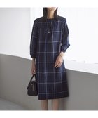 【ジェイ プレス/J.PRESS】の【洗える】2/2綾 メモリーチェック ワンピース ネイビー系3|ID: prp329100003583274 ipo3291000000028380891