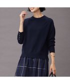 【ジェイ プレス/J.PRESS】の【洗える】SEMI WORSTED WOOL クルーネック ニット ネイビー系|ID:prp329100003583477