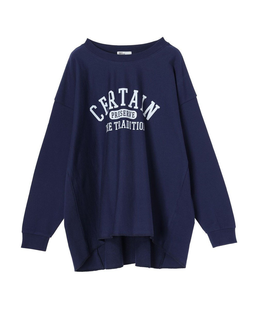 【クラフトスタンダードブティック/CRAFT STANDARD BOUTIQUE】のプリント裏毛チュニック インテリア・キッズ・メンズ・レディースファッション・服の通販 founy(ファニー) 　ファッション　Fashion　レディースファッション　WOMEN　トップス・カットソー　Tops/Tshirt　シャツ/ブラウス　Shirts/Blouses　ロング / Tシャツ　T-Shirts　カットソー　Cut and Sewn　春　Spring　カットソー　Cut And Sew　チュニック　Tunic　フロント　Front　プリント　Print　ポケット　Pocket　S/S・春夏　Ss・Spring/Summer　おすすめ　Recommend　夏　Summer　2024年　2024　2024春夏・S/S　Ss,Spring/Summer,2024　Navy|ID: prp329100003583648 ipo3291000000025649154