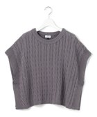 【ジェイプレスヨークストリート/J.PRESS YORK STREET】の【WOMEN】コットンニット ケーブルポンチョ ダルブルー系|ID: prp329100003596894 ipo3291000000031972183