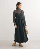 【グリーンパークス/Green Parks】の・ELENCARE DUE バルーンキャミワンピース Black|ID: prp329100003598494 ipo3291000000028628457