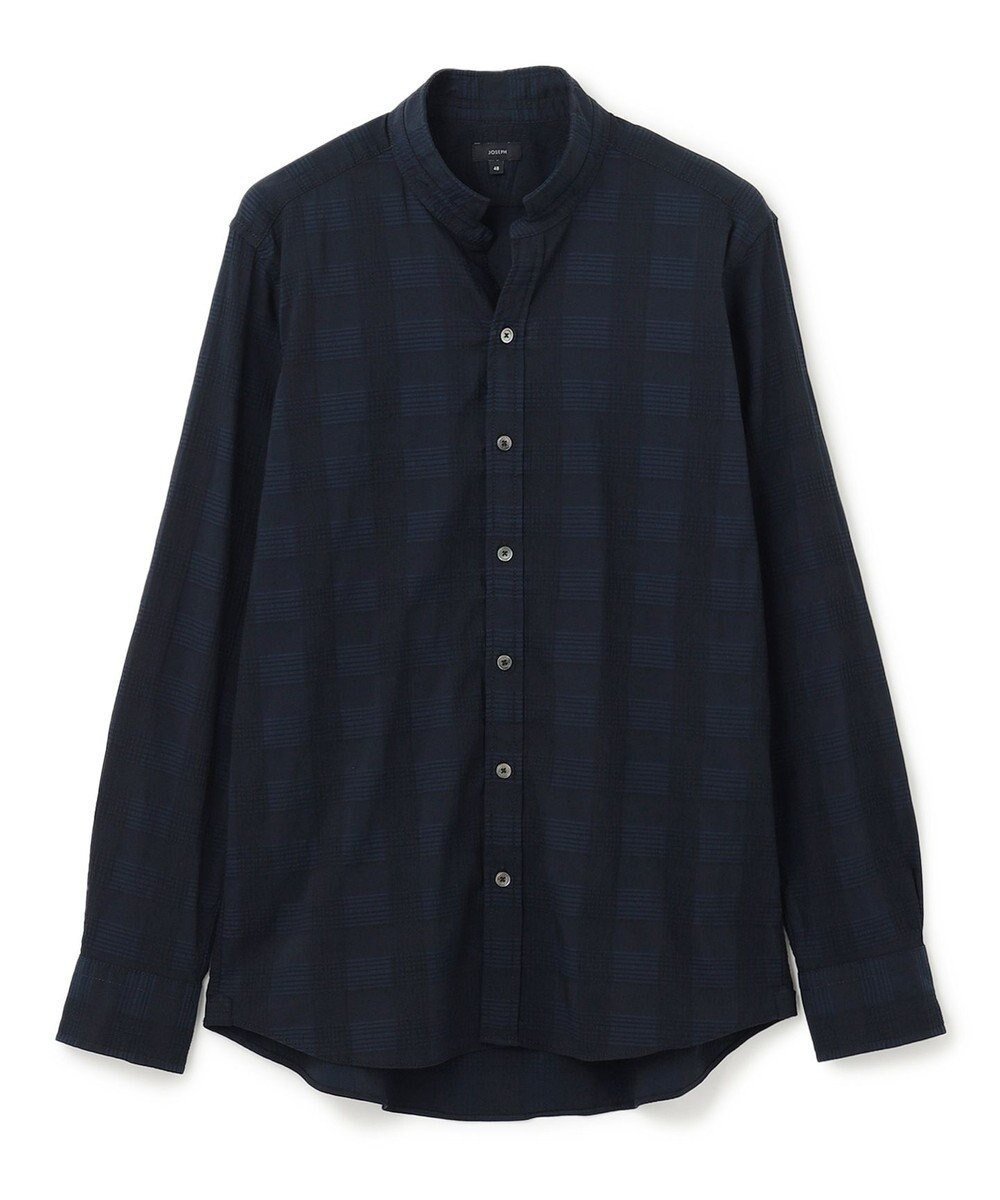 【ジョゼフ オム/JOSEPH HOMME / MEN】のドビーチェックストレッチ ウイングカラーシャツ 人気、トレンドファッション・服の通販 founy(ファニー) 　ファッション　Fashion　メンズファッション　MEN　トップス・カットソー　Tops/Tshirt/Men　シャツ　Shirts　A/W・秋冬　Aw・Autumn/Winter・Fw・Fall-Winter　アウトレット　Outlet　シェイプ　Shape　ジャケット　Jacket　ストレッチ　Stretch　スペシャル　Special　チェック　Check　無地　Plain Color　羽織　Haori　長袖　Long Sleeve　 other-1|ID: prp329100003605310 ipo3291000000029845159