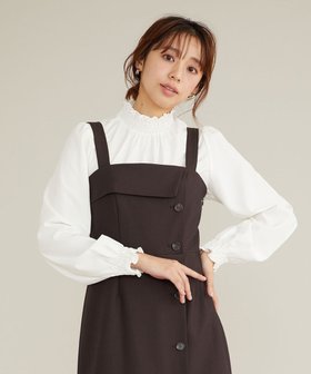 【フェルゥ/Feroux】 【洗える】スタンドネックギャザー ブラウス人気、トレンドファッション・服の通販 founy(ファニー) ファッション Fashion レディースファッション WOMEN トップス・カットソー Tops/Tshirt シャツ/ブラウス Shirts/Blouses A/W・秋冬 Aw・Autumn/Winter・Fw・Fall-Winter インナー Inner シャーリング Shirring シンプル Simple ベーシック Basic 再入荷 Restock/Back In Stock/Re Arrival 洗える Washable |ID:prp329100003609390