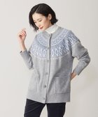 【ジェイ プレス/J.PRESS】の【洗える】FAIR ISLE 求心編み カーディガン ライトグレー系|ID: prp329100003630240 ipo3291000000028366804