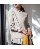 【ジェイ プレス/J.PRESS】の【洗える】WOOL BLEND AIR ケーブル ニット ベージュ系|ID:prp329100003636675