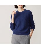 【ジェイ プレス/J.PRESS】の【洗える】WOOL BLEND AIR ケーブル ニット ダルブルー系|ID:prp329100003636675