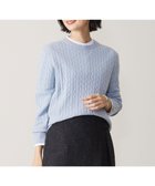 【ジェイ プレス/J.PRESS】の【洗える】WOOL BLEND AIR ケーブル ニット サックスブルー系|ID:prp329100003636675