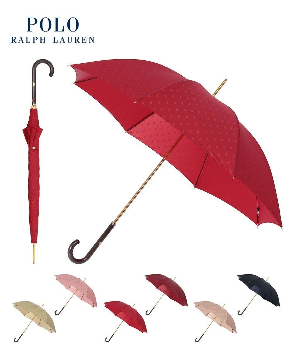 【ムーンバット/MOONBAT】のPOLO RALPH LAUREN 【日本製】長傘 ポロポニージャカード インテリア・キッズ・メンズ・レディースファッション・服の通販 founy(ファニー) 　ファッション　Fashion　レディースファッション　WOMEN　傘 / レイングッズ　Umbrellas/Rainwear　アイビー　Ivy　ニューヨーク　New York　メタル　Metal　エレガント 上品　Elegant　傘　Umbrella　日本製　Made In Japan　レッド|ID: prp329100003637961 ipo3291000000031964449