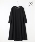 【23区/NIJYUSANKU】の【R(アール)】ダブルクロス ビジュートリムワンピース ブラック系|ID: prp329100003640508 ipo3291000000028364214