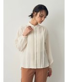 【イェッカ ヴェッカ/YECCA VECCA】のタックデザインブラウス 人気、トレンドファッション・服の通販 founy(ファニー) ファッション Fashion レディースファッション WOMEN トップス・カットソー Tops/Tshirt シャツ/ブラウス Shirts/Blouses A/W・秋冬 Aw・Autumn/Winter・Fw・Fall-Winter ジョーゼット Georgette ポケット Pocket メタル Metal ワンポイント One Point エレガント 上品 Elegant 再入荷 Restock/Back In Stock/Re Arrival thumbnail Off White|ID: prp329100003643285 ipo3291000000028736842