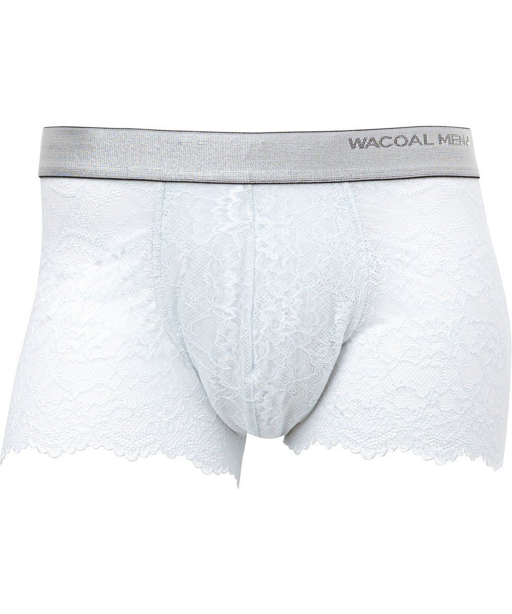 【ワコール/Wacoal / MEN】のWACOAL MEN 【レースボクサー】 ボクサーパンツ フロント快適グラマラス 通気性 スカラ始末(裾部分) 前閉じ 下着 レース メンズ WT3812 /ワコールメン インテリア・キッズ・メンズ・レディースファッション・服の通販 founy(ファニー) 　ファッション　Fashion　メンズファッション　MEN　ボトムス　Bottoms/Men　アンダー　Under　クリスタル　Crystal　フロント　Front　メンズ　Mens　レース　Race　ホワイト|ID: prp329100003643383 ipo3291000000027412848