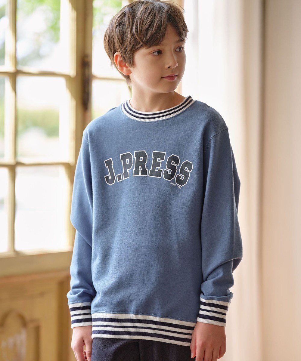 【ジェイ プレス/J.PRESS / KIDS】の【110-130cm】J.PRESSロゴ トレーナー インテリア・キッズ・メンズ・レディースファッション・服の通販 founy(ファニー) 　ファッション　Fashion　キッズファッション　KIDS　トップス・カットソー　Tops/Tees/Kids　スウェット　Sweat　スマホ　Smartphone　トレーナー　Trainer　プリント　Print　ワンポイント　One Point　A/W・秋冬　Aw・Autumn/Winter・Fw・Fall-Winter　冬　Winter　2023年　2023　2023-2024秋冬・A/W　Aw/Autumn/Winter//Fw/Fall-Winter/2023-2024　ダルブルー系|ID: prp329100003646737 ipo3291000000025157353