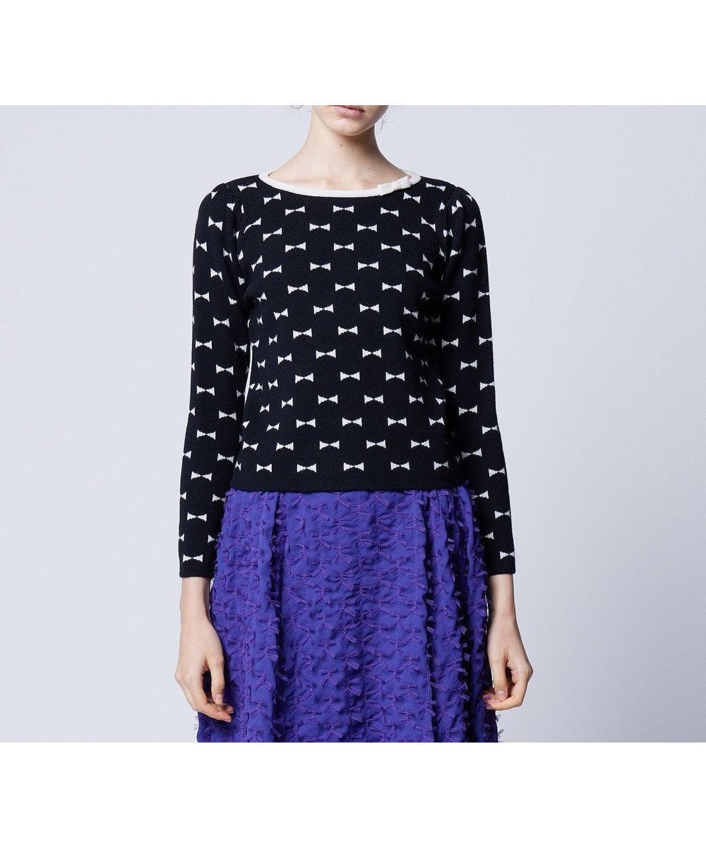 【トッカ/TOCCA】の【洗える!】BOWTIFUL KNIT ニット インテリア・キッズ・メンズ・レディースファッション・服の通販 founy(ファニー) 　ファッション　Fashion　レディースファッション　WOMEN　トップス・カットソー　Tops/Tshirt　ニット　Knit Tops　A/W・秋冬　Aw・Autumn/Winter・Fw・Fall-Winter　セーター　Sweater　洗える　Washable　ブラック系|ID: prp329100003647951 ipo3291000000025933078