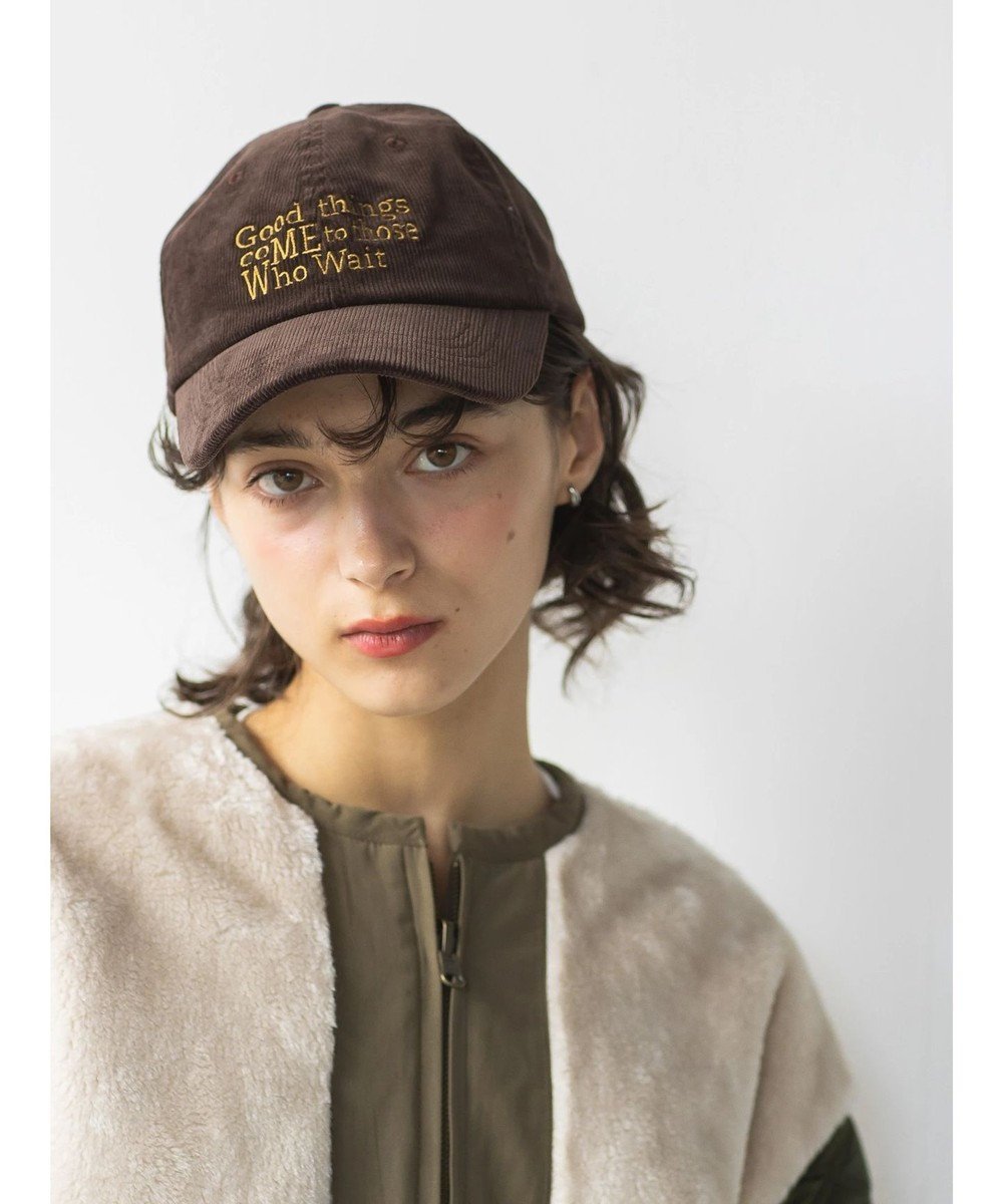 【アメリカンホリック/AMERICAN HOLIC】のコーデュロイロゴCAP 人気、トレンドファッション・服の通販 founy(ファニー) 　ファッション　Fashion　レディースファッション　WOMEN　帽子　Hats　キャップ　Cap　コーデュロイ　Corduroy　フィット　Fit　フロント　Front　エレガント 上品　Elegant　帽子　Hat　 other-1|ID: prp329100003651639 ipo3291000000028364180