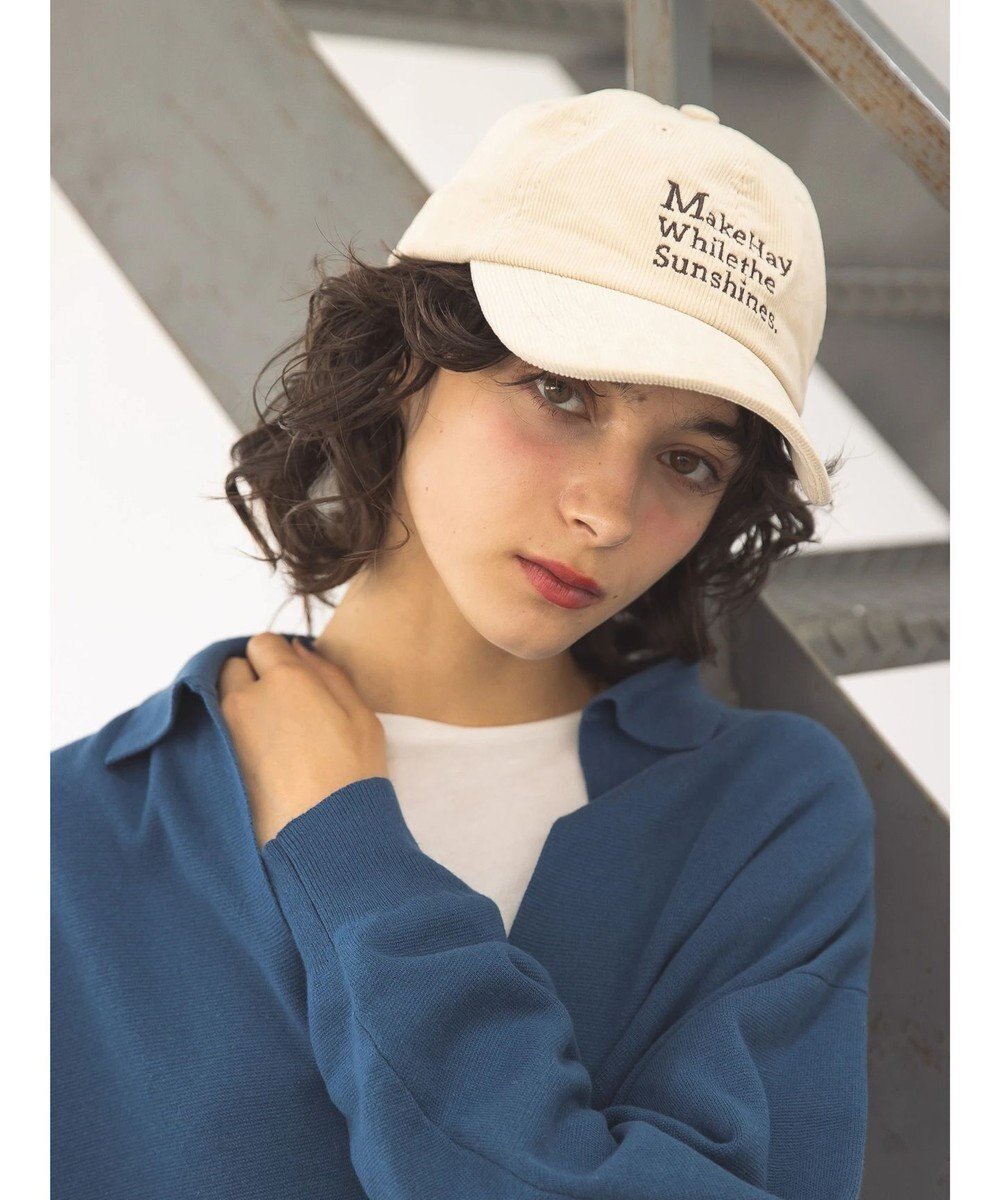 【アメリカンホリック/AMERICAN HOLIC】のコーデュロイロゴCAP インテリア・キッズ・メンズ・レディースファッション・服の通販 founy(ファニー) 　ファッション　Fashion　レディースファッション　WOMEN　帽子　Hats　キャップ　Cap　コーデュロイ　Corduroy　フィット　Fit　フロント　Front　エレガント 上品　Elegant　帽子　Hat　Ivory|ID: prp329100003651639 ipo3291000000028364182