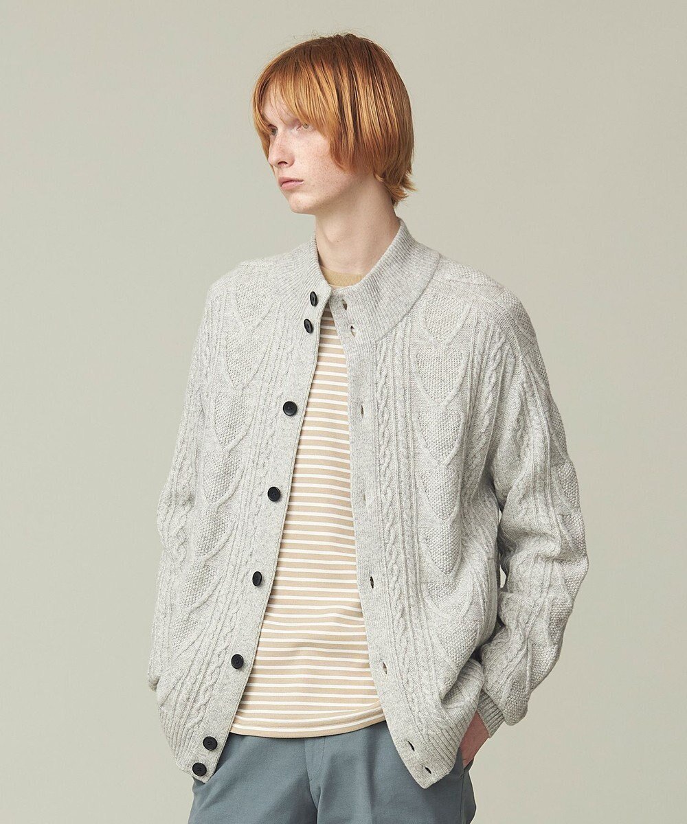 【ジェイ プレス/J.PRESS / MEN】の【Cash Lamb s Wool】ケーブルニット カーディガン 人気、トレンドファッション・服の通販 founy(ファニー) 　ファッション　Fashion　メンズファッション　MEN　トップス・カットソー　Tops/Tshirt/Men　ニット　Knit Tops　カーディガン　Cardigans　インナー　Inner　カシミヤ　Cashmere　カットソー　Cut And Sew　カーディガン　Cardigan　セーター　Sweater　ハイネック　High Neck　ブルゾン　Blouson　メランジ　Melange　A/W・秋冬　Aw・Autumn/Winter・Fw・Fall-Winter　おすすめ　Recommend　 other-1|ID: prp329100003653353 ipo3291000000027416996