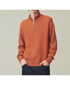 【ジェイ プレス/J.PRESS / MEN】の【Cash Lamb s Wool】畔編みハーフジップ ニット オレンジ系|ID: prp329100003653354 ipo3291000000027417257