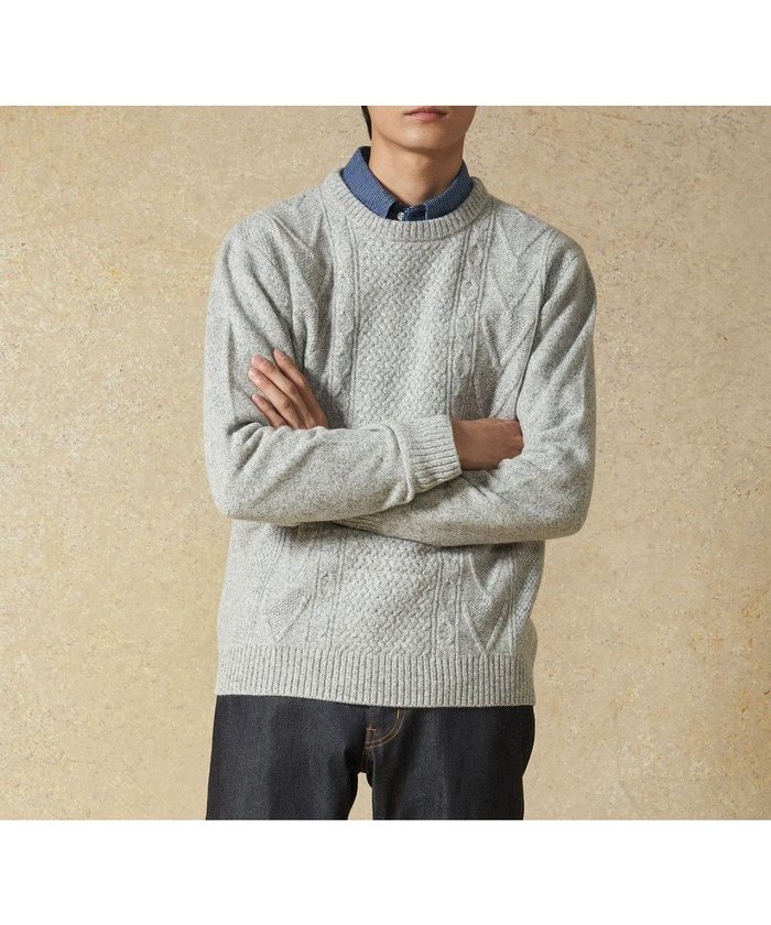 【ジェイ プレス/J.PRESS / MEN】の【Cash Lamb s Wool】ケーブルクルーネック ニット インテリア・キッズ・メンズ・レディースファッション・服の通販 founy(ファニー) https://founy.com/ ファッション Fashion メンズファッション MEN トップス・カットソー Tops/Tshirt/Men ニット Knit Tops カシミヤ Cashmere セーター Sweater バランス Balance モチーフ Motif A/W・秋冬 Aw・Autumn/Winter・Fw・Fall-Winter 再入荷 Restock/Back In Stock/Re Arrival |ID: prp329100003655157 ipo3291000000028703959