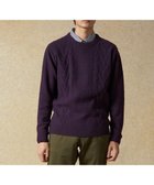 【ジェイ プレス/J.PRESS / MEN】の【Cash Lamb s Wool】ケーブルクルーネック ニット パープル系|ID: prp329100003655157 ipo3291000000028703967