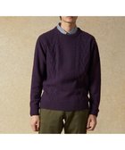 【ジェイ プレス/J.PRESS / MEN】の【Cash Lamb s Wool】ケーブルクルーネック ニット パープル系|ID: prp329100003655157 ipo3291000000029437373