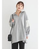 【アメリカンホリック/AMERICAN HOLIC】のハーフZIP配色切り替え裏毛チュニック Light Gray Mixture|ID: prp329100003666164 ipo3291000000028357983