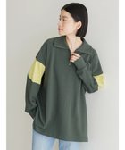 【アメリカンホリック/AMERICAN HOLIC】のハーフZIP配色切り替え裏毛チュニック Khaki|ID: prp329100003666164 ipo3291000000028358016