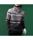 【23区 ゴルフ/23区GOLF / MEN】の【MEN】【洗える】カラーブロック 裏付き ニット ライトグレー系1|ID: prp329100003668967 ipo3291000000027412726