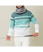 【23区 ゴルフ/23区GOLF / MEN】の【MEN】【洗える】カラーブロック 裏付き ニット スカイブルー系1|ID: prp329100003668967 ipo3291000000027412728