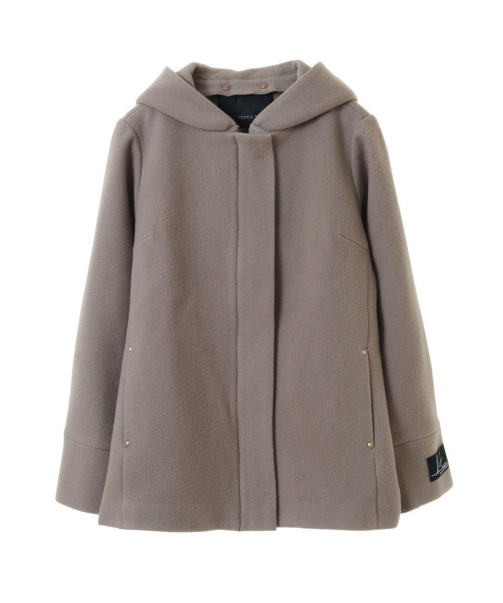 【イェッカ ヴェッカ/YECCA VECCA】のウール混2wayショートコート インテリア・キッズ・メンズ・レディースファッション・服の通販 founy(ファニー) 　ファッション　Fashion　レディースファッション　WOMEN　アウター　Coat Outerwear　コート　Coats　ジャケット　Jackets　A/W・秋冬　Aw・Autumn/Winter・Fw・Fall-Winter　ウォーム　Worm　コンパクト　Compact　ショート　Short　シンプル　Simple　ジャケット　Jacket　パターン　Pattern　フォルム　Form　ポケット　Pocket　エレガント 上品　Elegant　Mocha|ID: prp329100003672456 ipo3291000000029098778