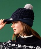 【23区 ゴルフ/NIJYUSANKU GOLF】の【WOMEN】つば付きケーブル ニットキャップ 人気、トレンドファッション・服の通販 founy(ファニー) ファッション Fashion レディースファッション WOMEN トップス・カットソー Tops/Tshirt ニット Knit Tops 帽子 Hats キャップ Cap ワンポイント One Point 冬 Winter 帽子 Hat 無地 Plain Color thumbnail ネイビー系|ID: prp329100003675372 ipo3291000000028351005