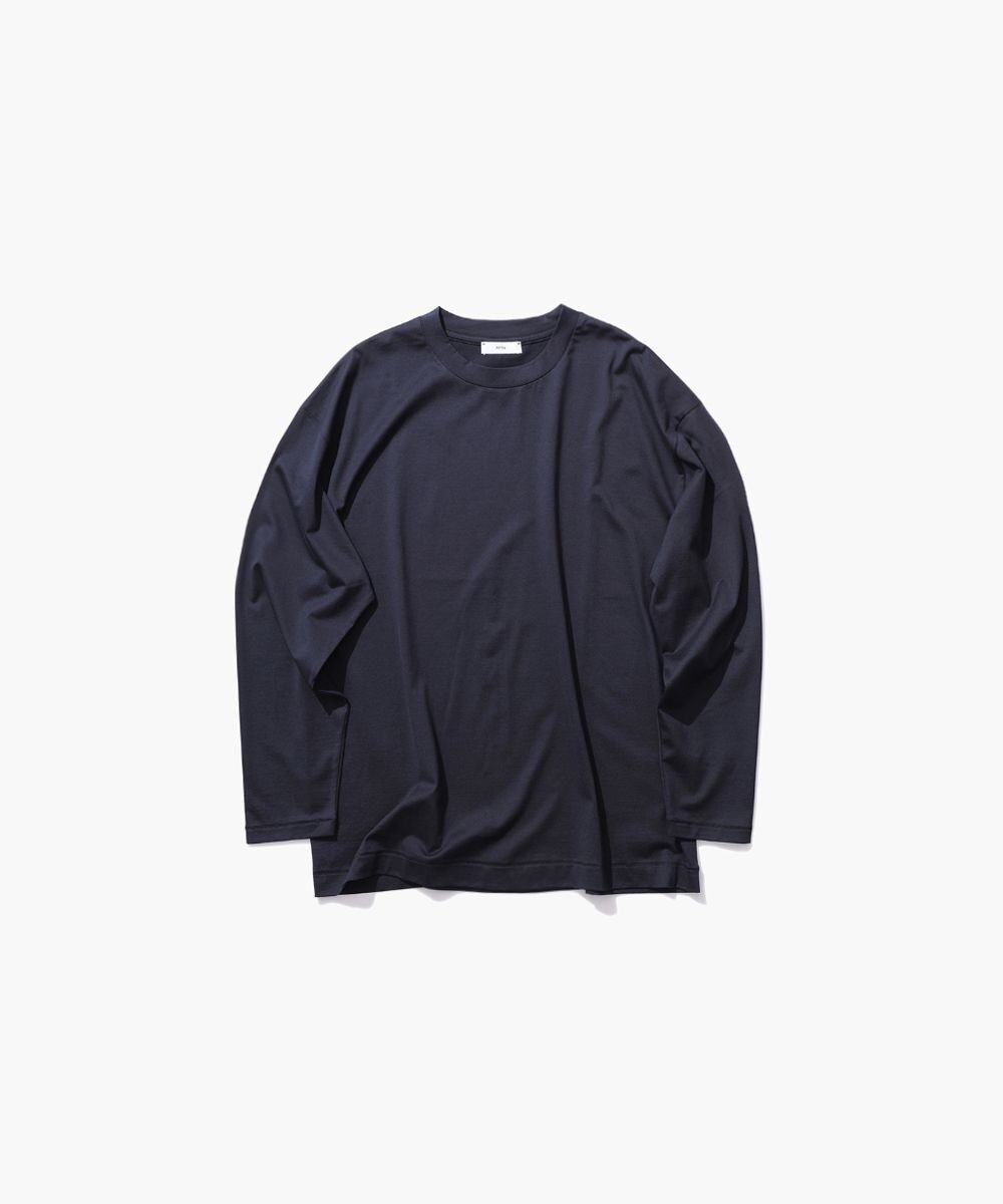 【エイトン/ATON】のSUVIN60/2 オーバーサイズ L/S Tシャツ - UNISEX インテリア・キッズ・メンズ・レディースファッション・服の通販 founy(ファニー) 　ファッション　Fashion　レディースファッション　WOMEN　トップス・カットソー　Tops/Tshirt　シャツ/ブラウス　Shirts/Blouses　ロング / Tシャツ　T-Shirts　カットソー　Cut and Sewn　ユニセックス　Unisex　インド　India　カットソー　Cut And Sew　ジャージー　Jersey　スリーブ　Sleeve　ロング　Long　夏　Summer　定番　Standard　S/S・春夏　Ss・Spring/Summer　A/W・秋冬　Aw・Autumn/Winter・Fw・Fall-Winter　NAVY|ID: prp329100003683065 ipo3291000000024901622