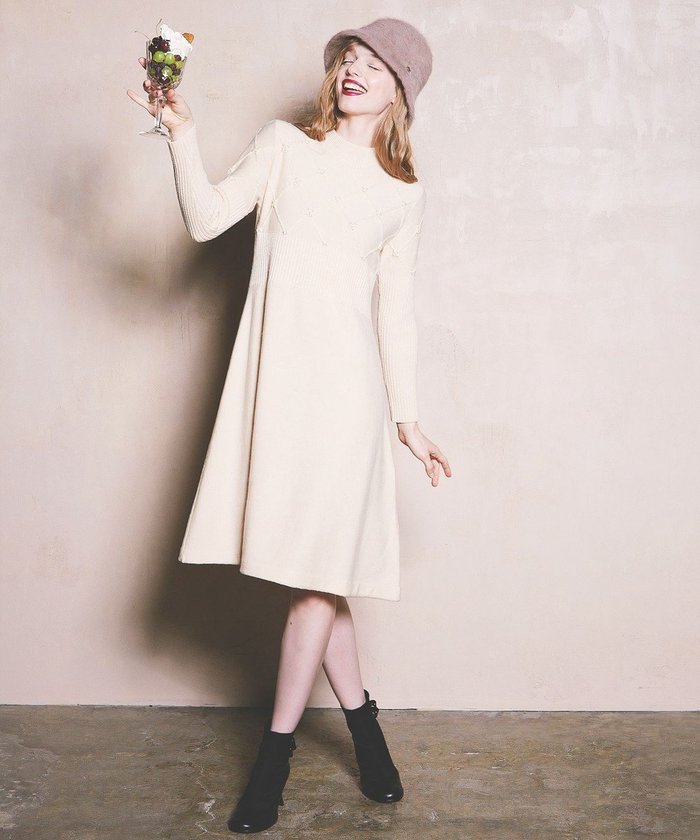 【トッカ/TOCCA】の【洗える!】PEARL BOUQUET KNITDRESS ニットドレス インテリア・キッズ・メンズ・レディースファッション・服の通販 founy(ファニー) https://founy.com/ ファッション Fashion レディースファッション WOMEN ワンピース Dress ドレス Party Dresses ニットワンピース Knit Dresses A/W・秋冬 Aw・Autumn/Winter・Fw・Fall-Winter ドレス Dress パール Pearl 洗える Washable |ID: prp329100003690201 ipo3291000000028443019