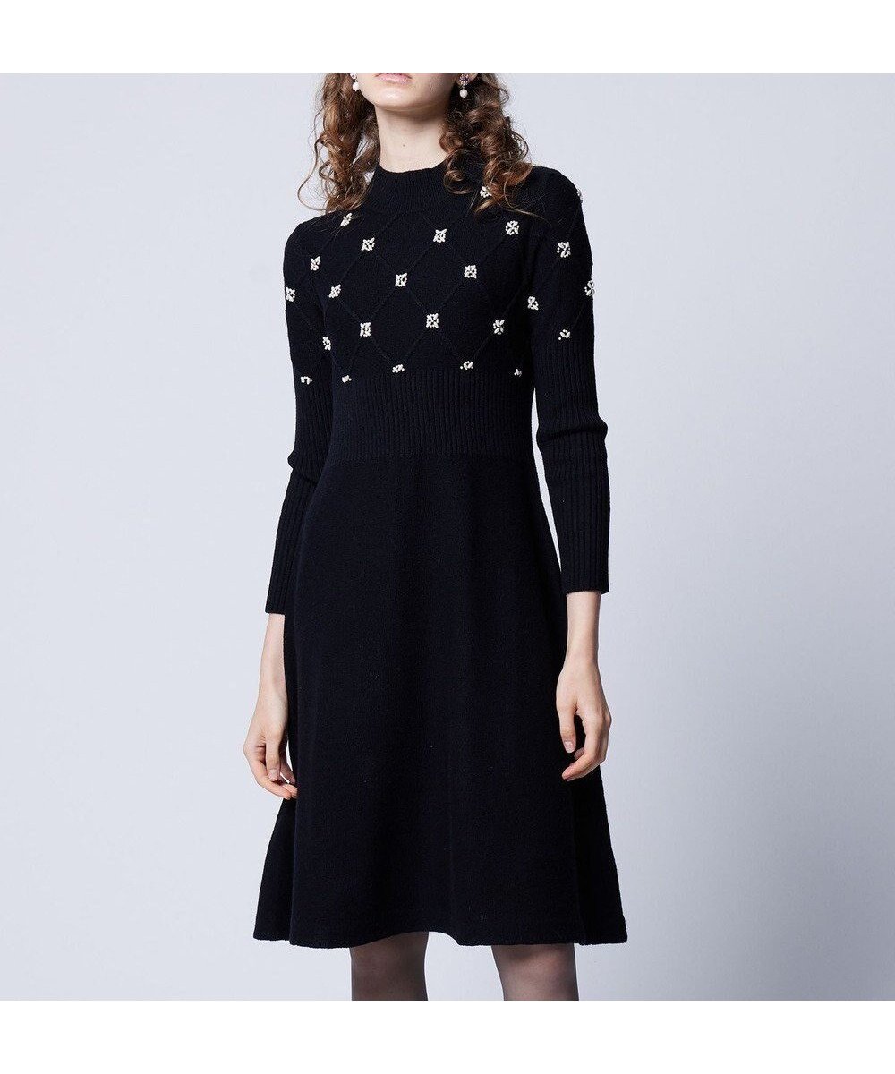 【トッカ/TOCCA】の【洗える!】PEARL BOUQUET KNITDRESS ニットドレス インテリア・キッズ・メンズ・レディースファッション・服の通販 founy(ファニー) 　ファッション　Fashion　レディースファッション　WOMEN　ワンピース　Dress　ドレス　Party Dresses　ニットワンピース　Knit Dresses　A/W・秋冬　Aw・Autumn/Winter・Fw・Fall-Winter　ドレス　Dress　パール　Pearl　洗える　Washable　ブラック系|ID: prp329100003690201 ipo3291000000028443021