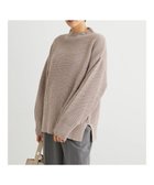 【グリーンパークス/Green Parks】のmokoモール畦編みモックネックプルオーバー Gray Beige|ID:prp329100003693535