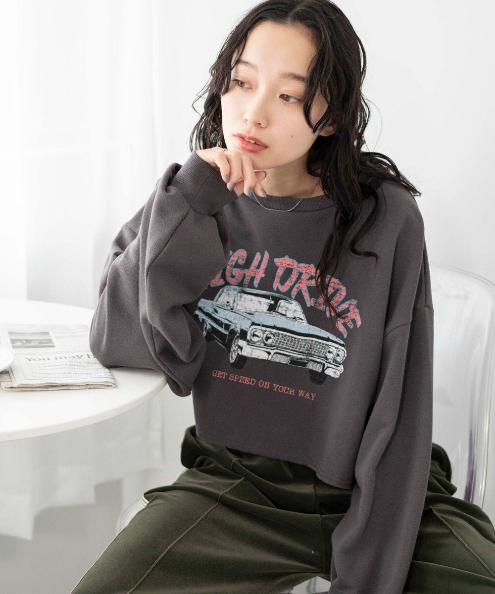 【ウィゴー/WEGO】のヴィンテージライクショートスウェット インテリア・キッズ・メンズ・レディースファッション・服の通販 founy(ファニー) 　ファッション　Fashion　レディースファッション　WOMEN　トップス・カットソー　Tops/Tshirt　パーカ　Sweats　スウェット　Sweat　ヴィンテージ　Vintage　秋　Autumn/Fall　クロップド　Cropped　コンパクト　Compact　ショート　Short　スウェット　Sweat　スマホ　Smartphone　長袖　Long Sleeve　バランス　Balance　フロント　Front　ロング　Long　冬　Winter　A/W・秋冬　Aw・Autumn/Winter・Fw・Fall-Winter　プチプライス・低価格　Affordable　柄6|ID: prp329100003696657 ipo3291000000029434609