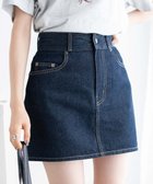 【ウィゴー/WEGO】のデニム台形ミニスカート デニム濃色|ID: prp329100003696673 ipo3291000000029253851